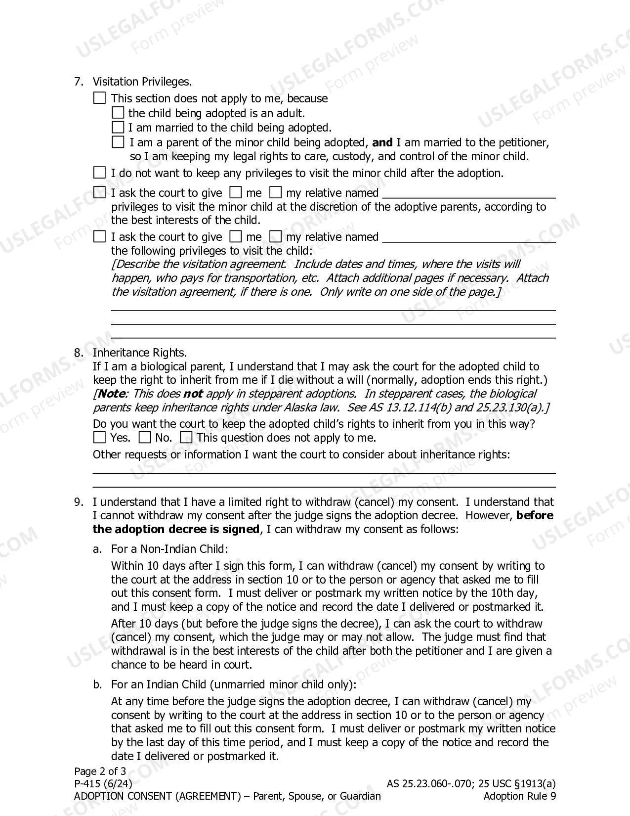 Preview Consent to Stepparent Adoption - from Parent Giving Up Child