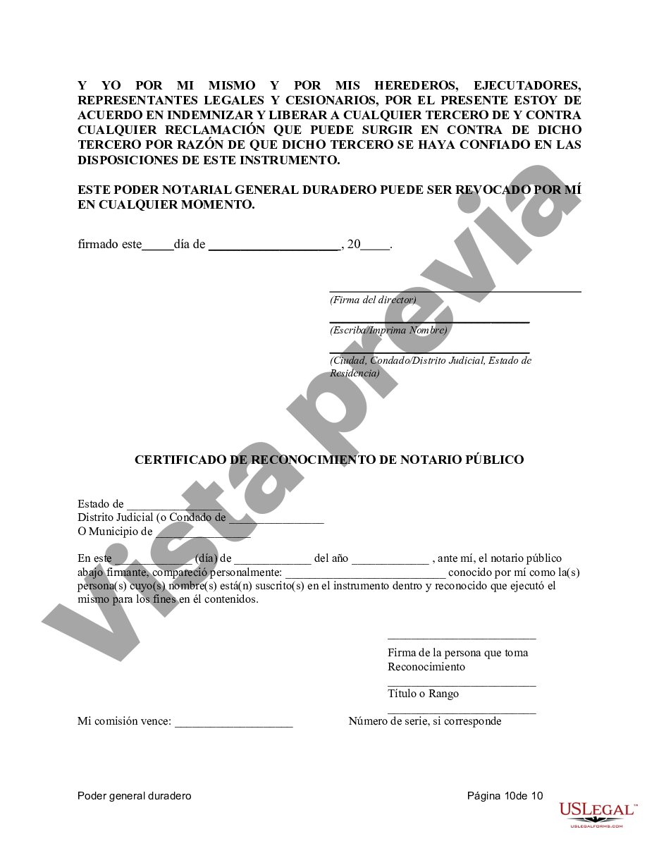 Alaska Poder General Duradero Para Bienes Y Finanzas O Financiero Efectivo Inmediatamente Us 7881