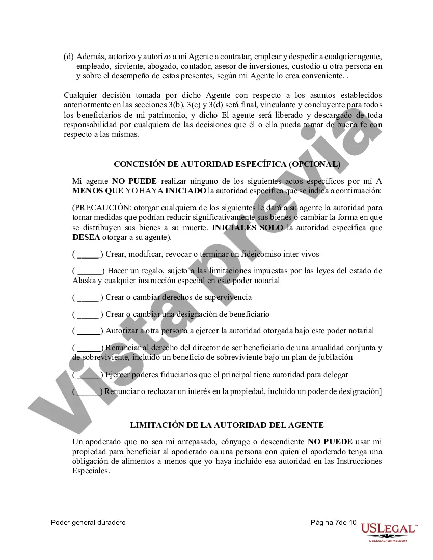 Preview Poder General Duradero para Bienes y Finanzas o Financiero Efectivo Inmediatamente