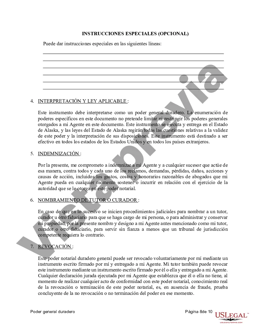 Preview Poder General Duradero para Bienes y Finanzas o Financiero Efectivo Inmediatamente