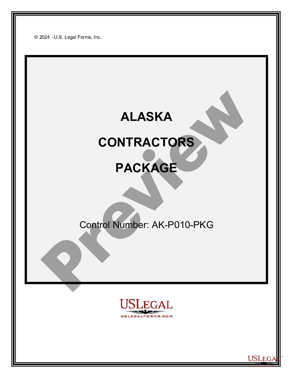 page 0 Contractors Forms Package preview