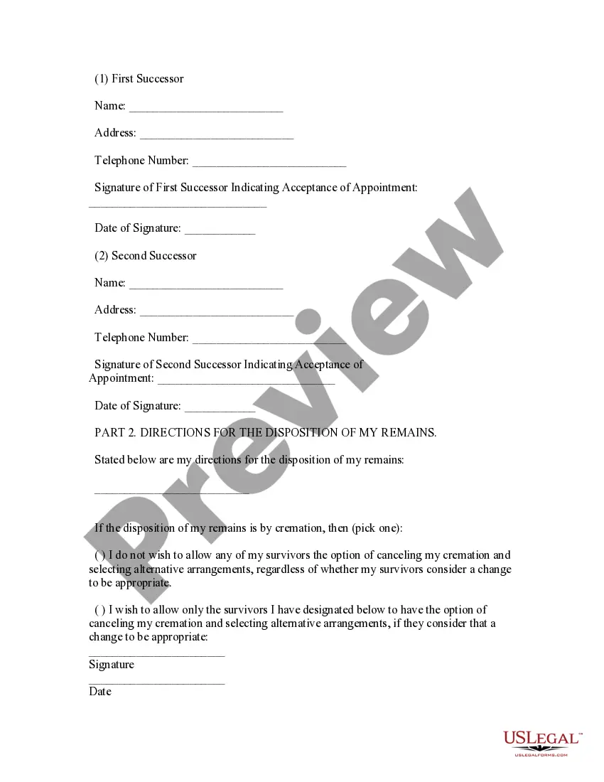 Preview Disposition of Final Remains