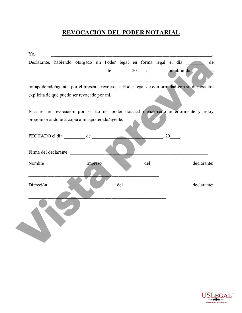 Preview Revocación del poder legal