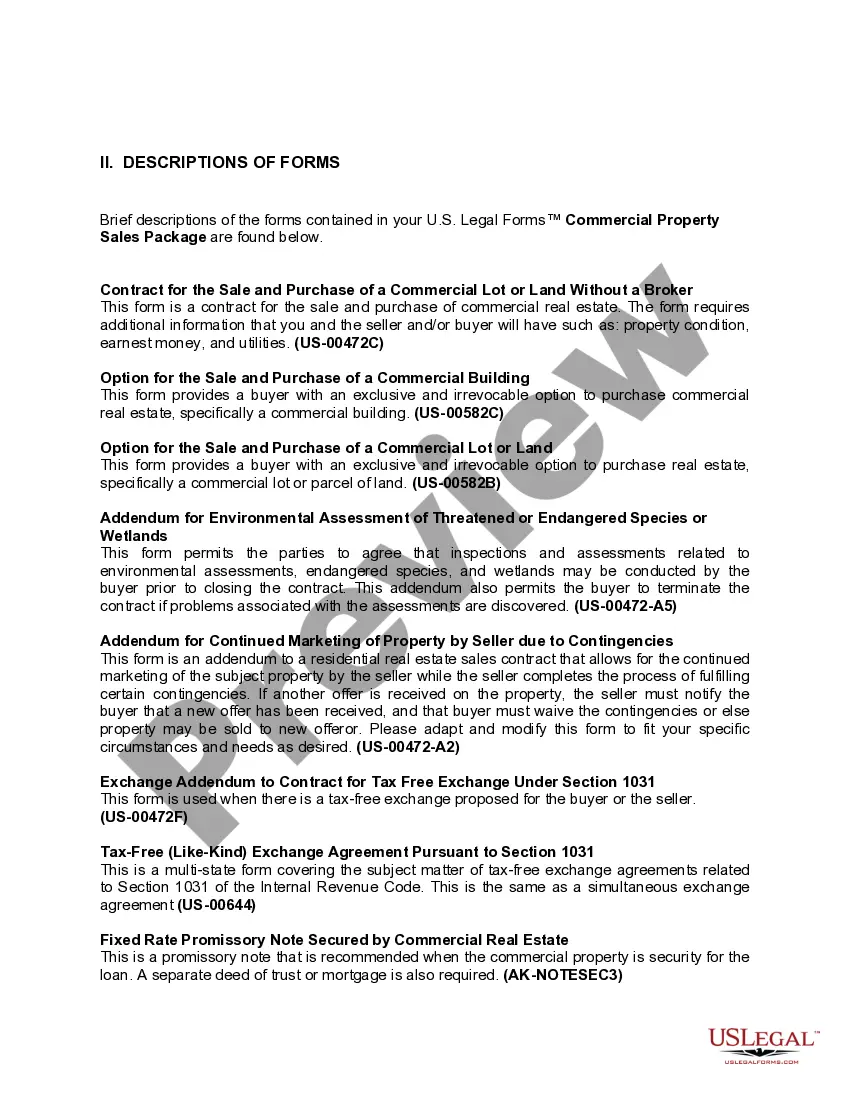 Preview Alaska Commercial Property Sales Package