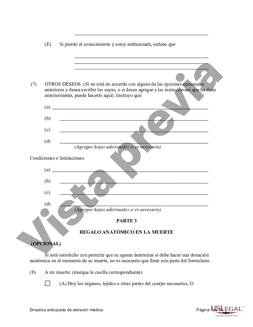 Preview Directiva anticipada legal de atención médica