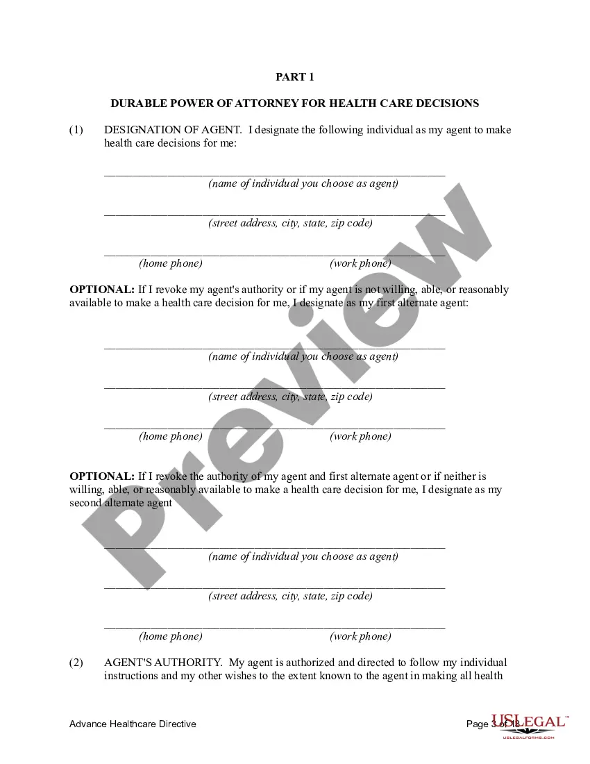 Preview Statutory Advance Health Care Directive