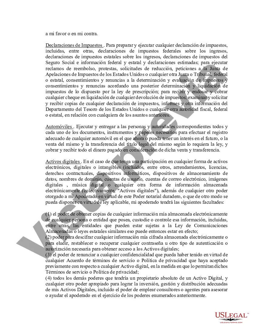 Preview Poder notarial limitado en el que se especifican poderes con ejemplos de poderes incluidos