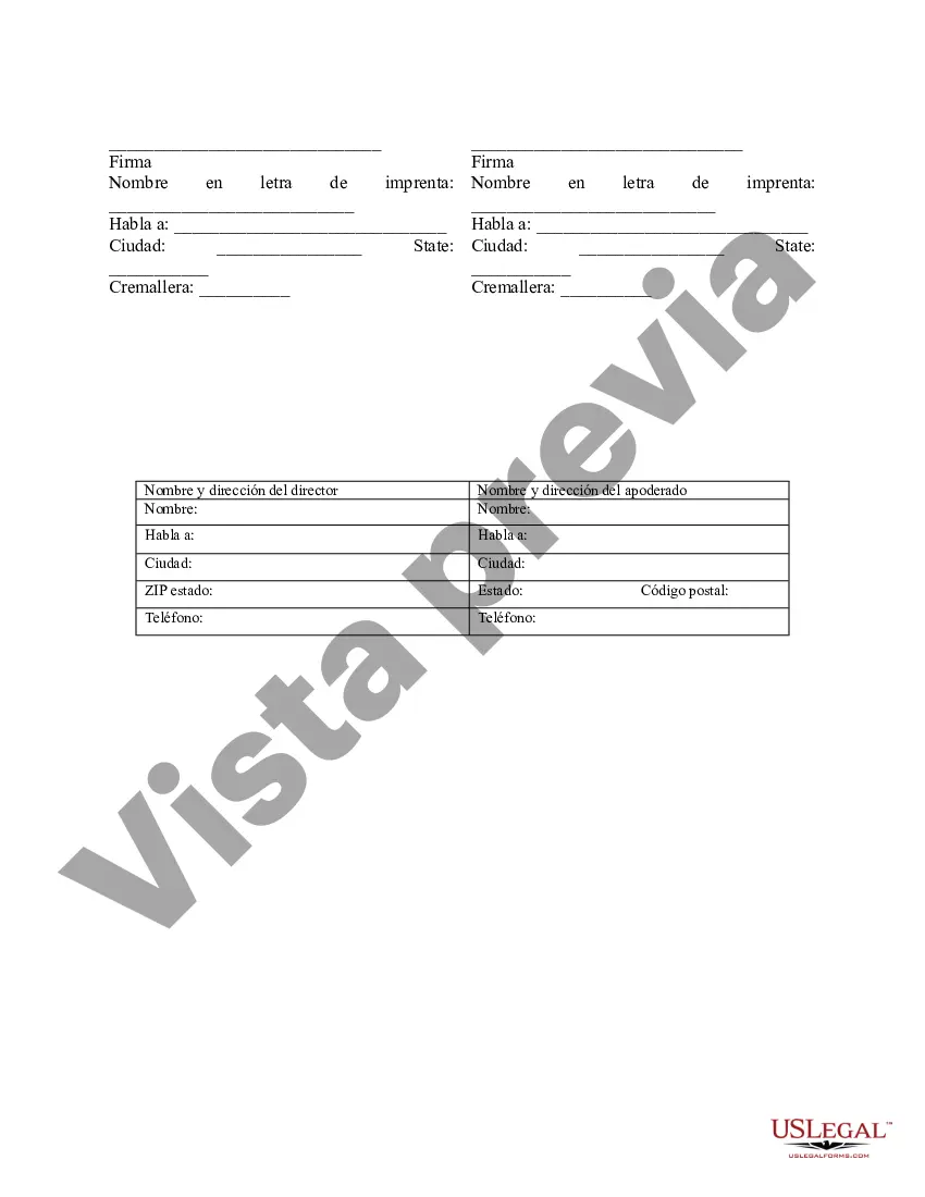 Preview Poder especial duradero para asuntos de cuentas bancarias