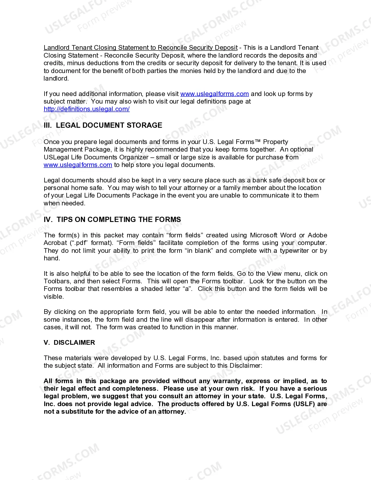 Preview Alaska Property Management Package