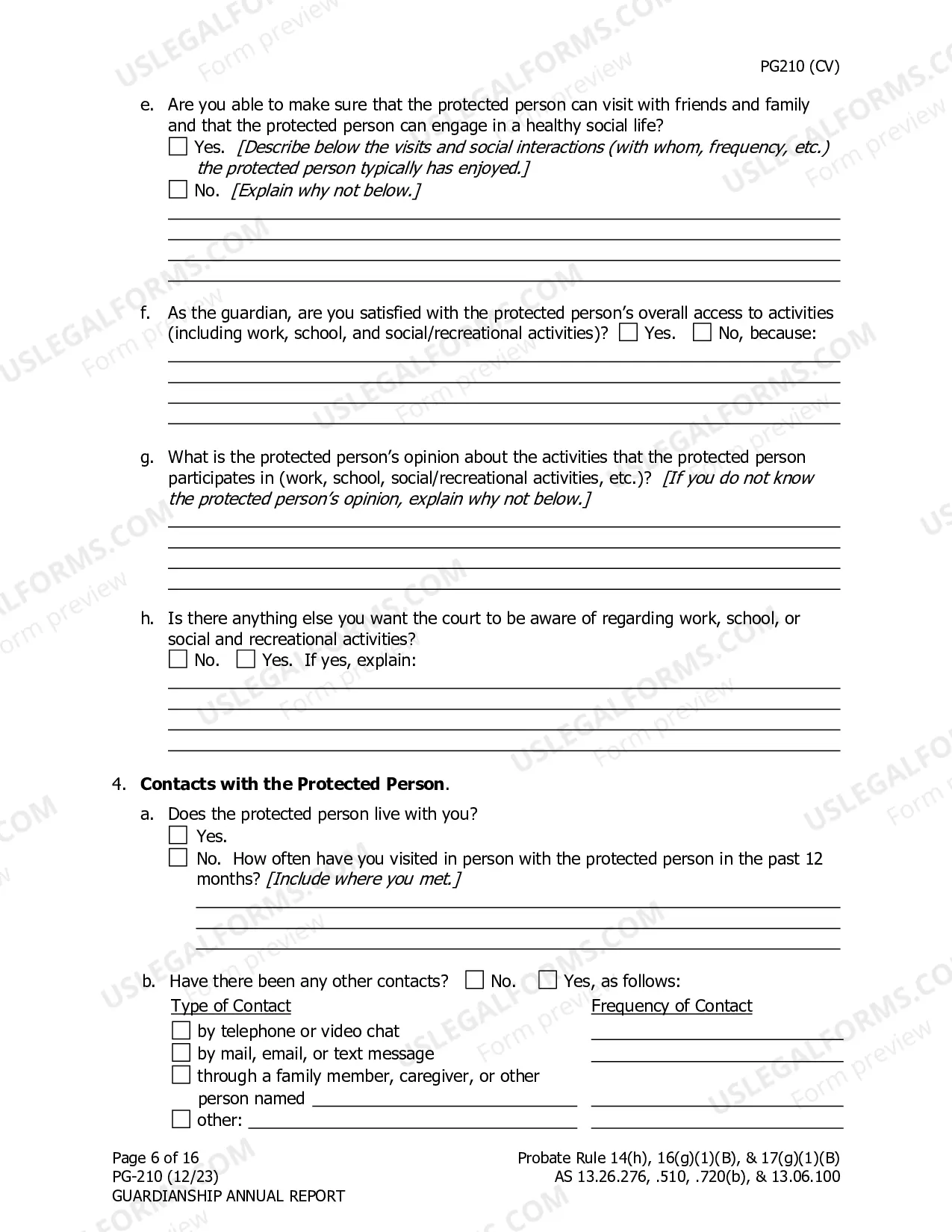 Preview Guardianship Annual Report