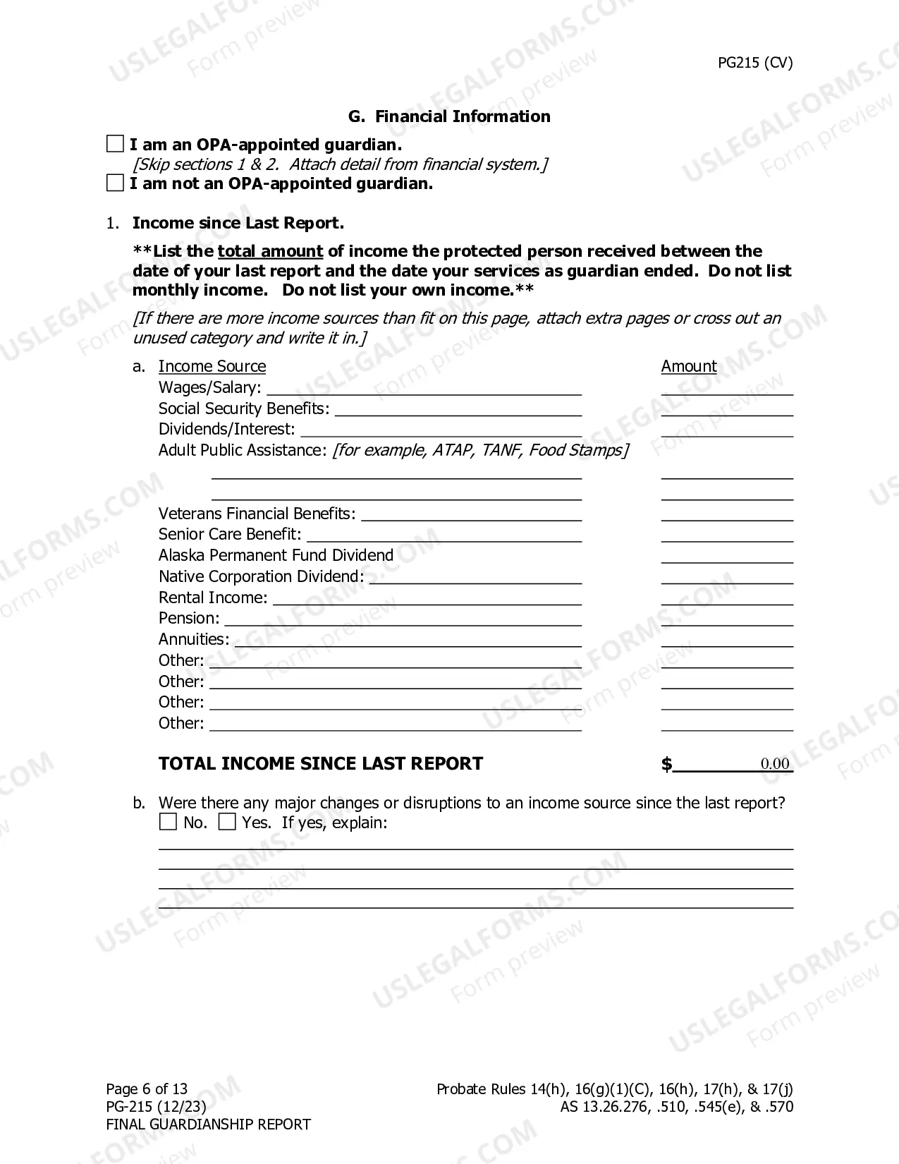 Preview Final Guardianship Report