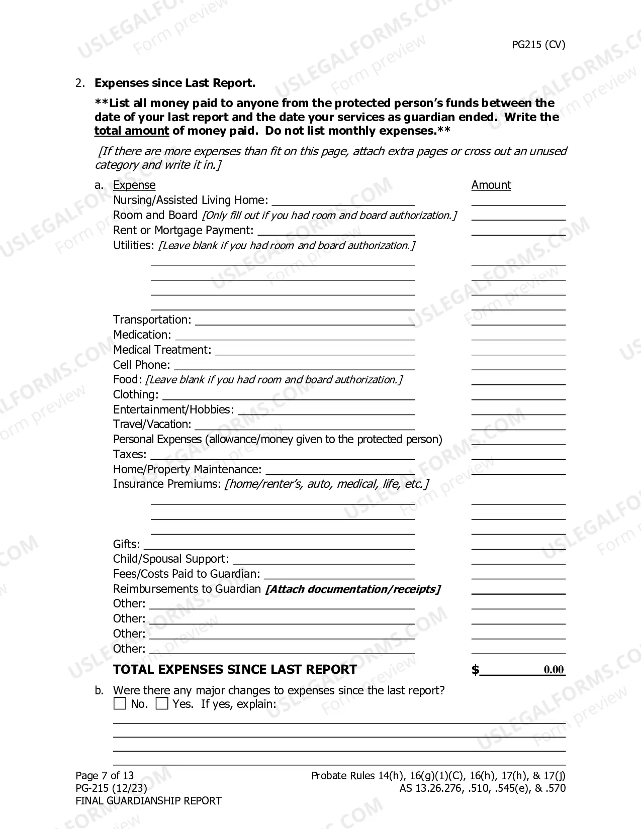 Preview Final Guardianship Report