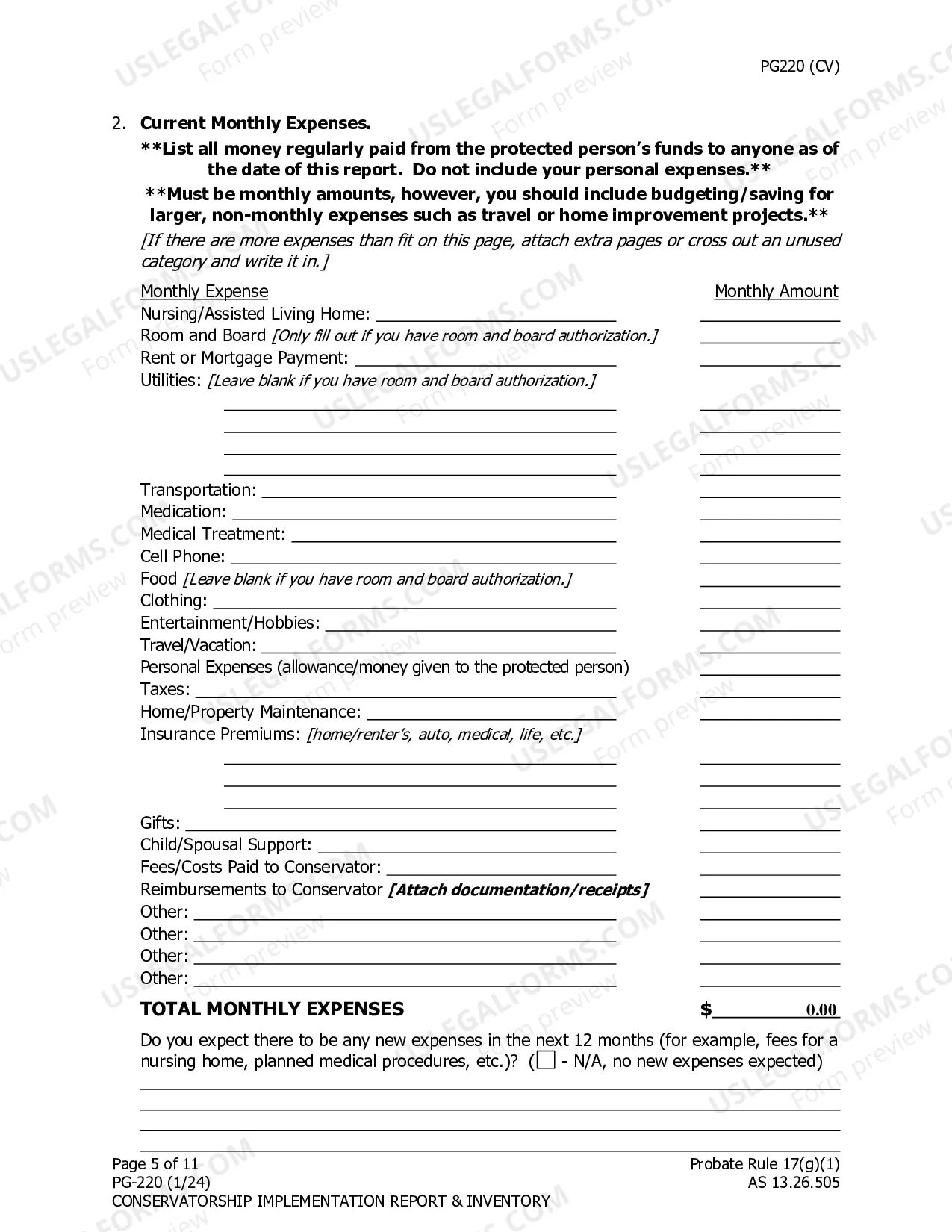 Preview Conservatorship Implementation Report and Inventory