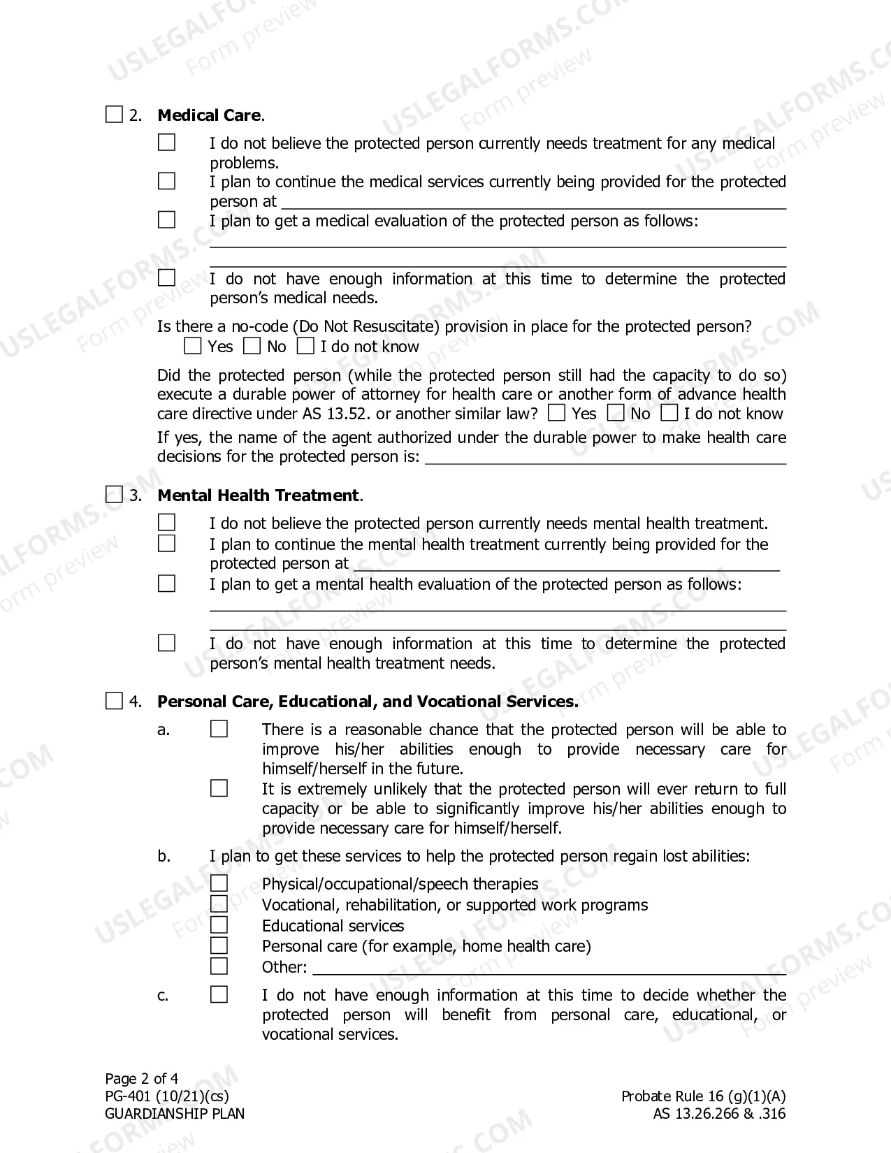 Preview Guardianship Plan