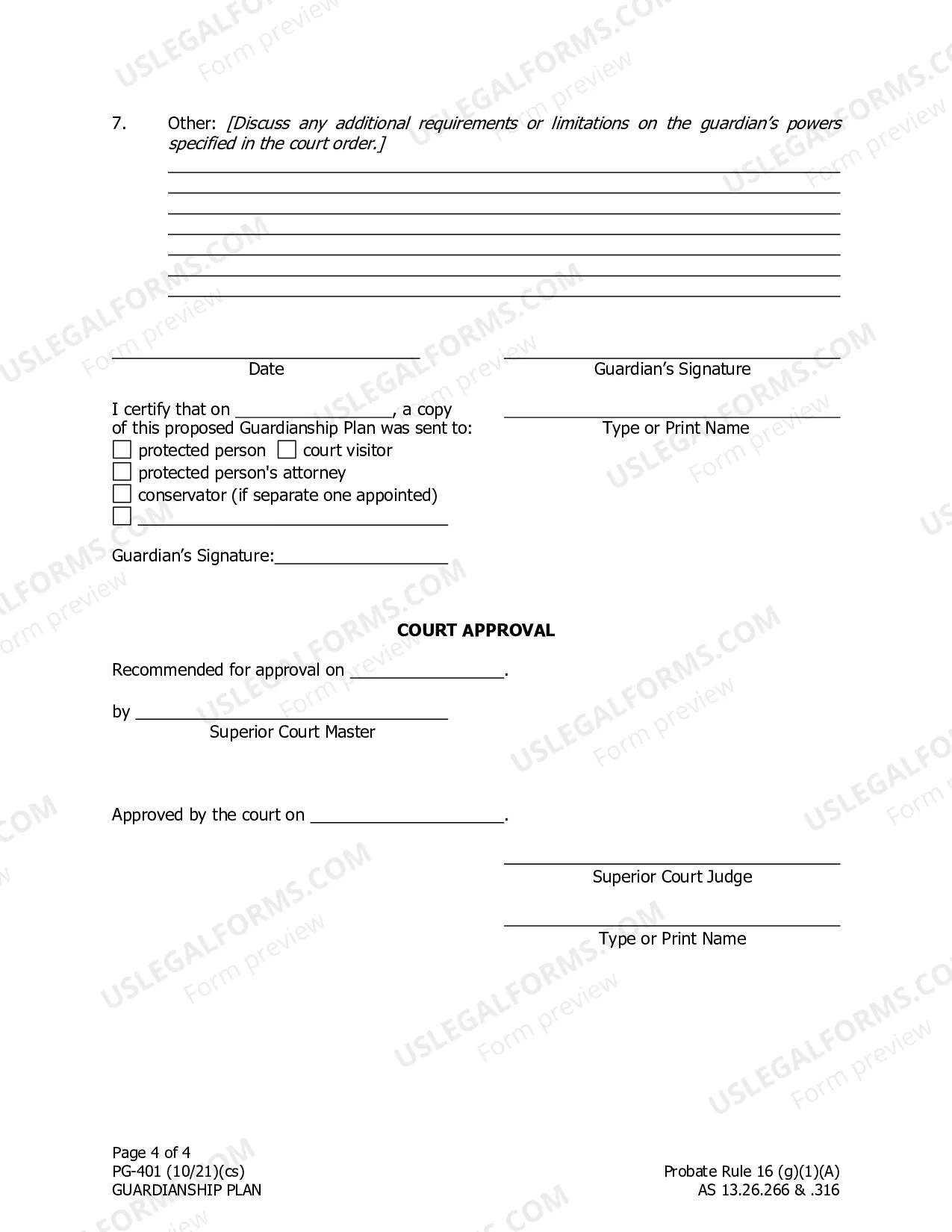 Preview Guardianship Plan