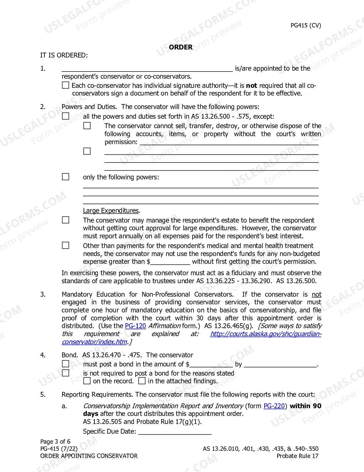 Preview Order Appointing Conservator