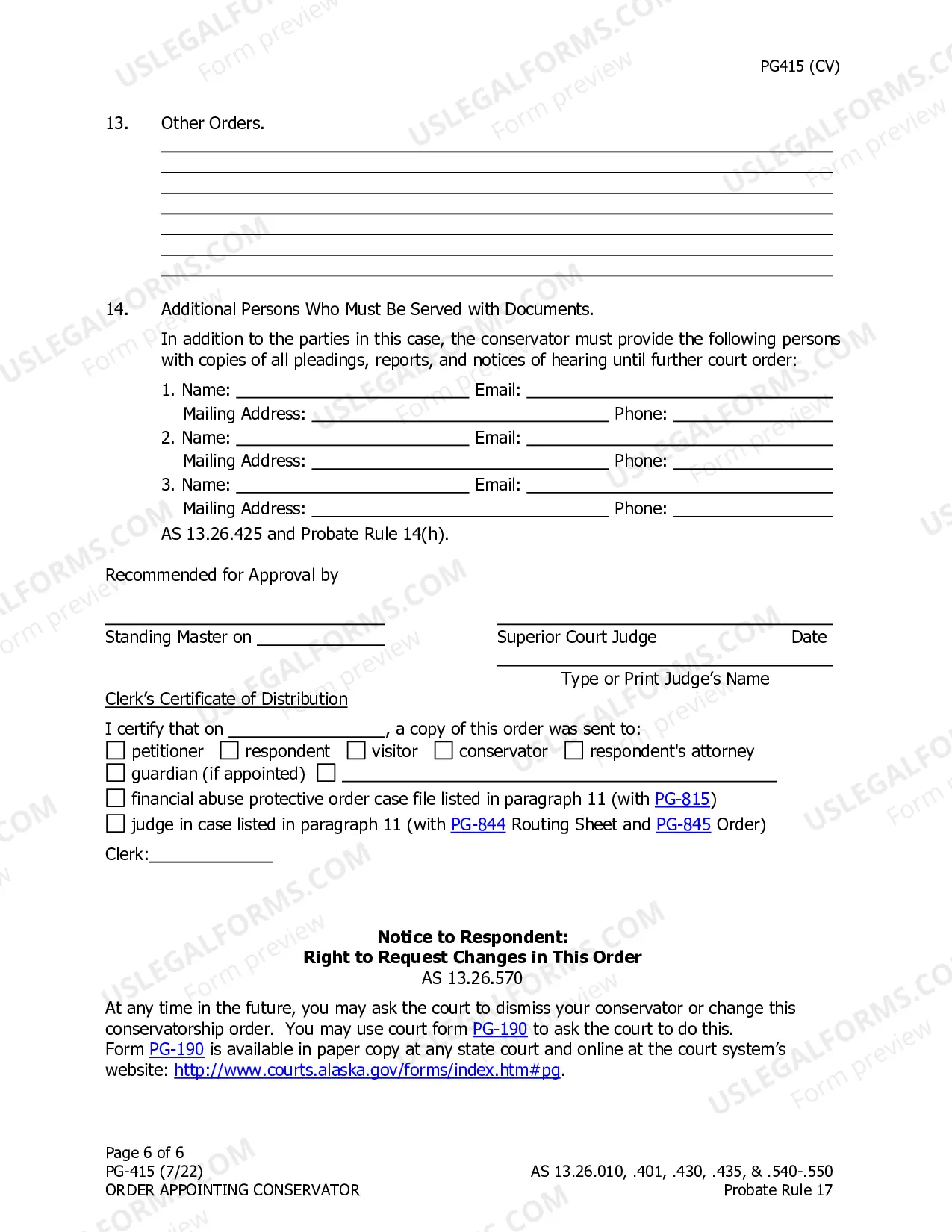Preview Order Appointing Conservator