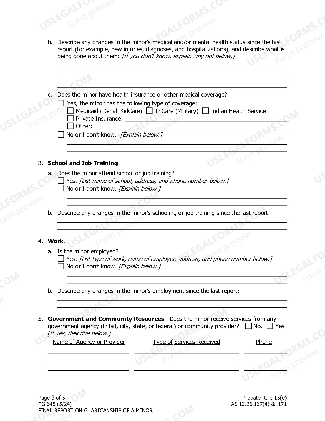 Preview Final Report - Guardianship of a Minor