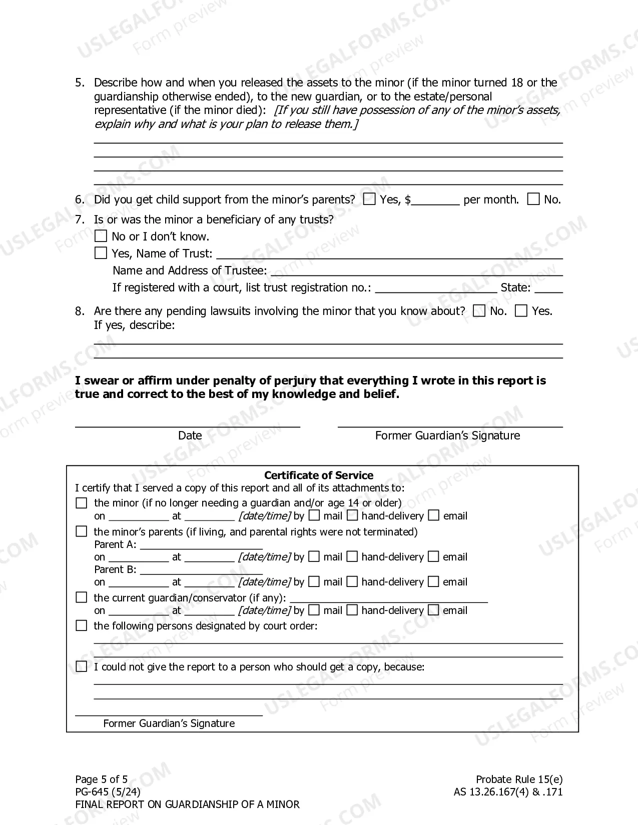 Preview Final Report - Guardianship of a Minor