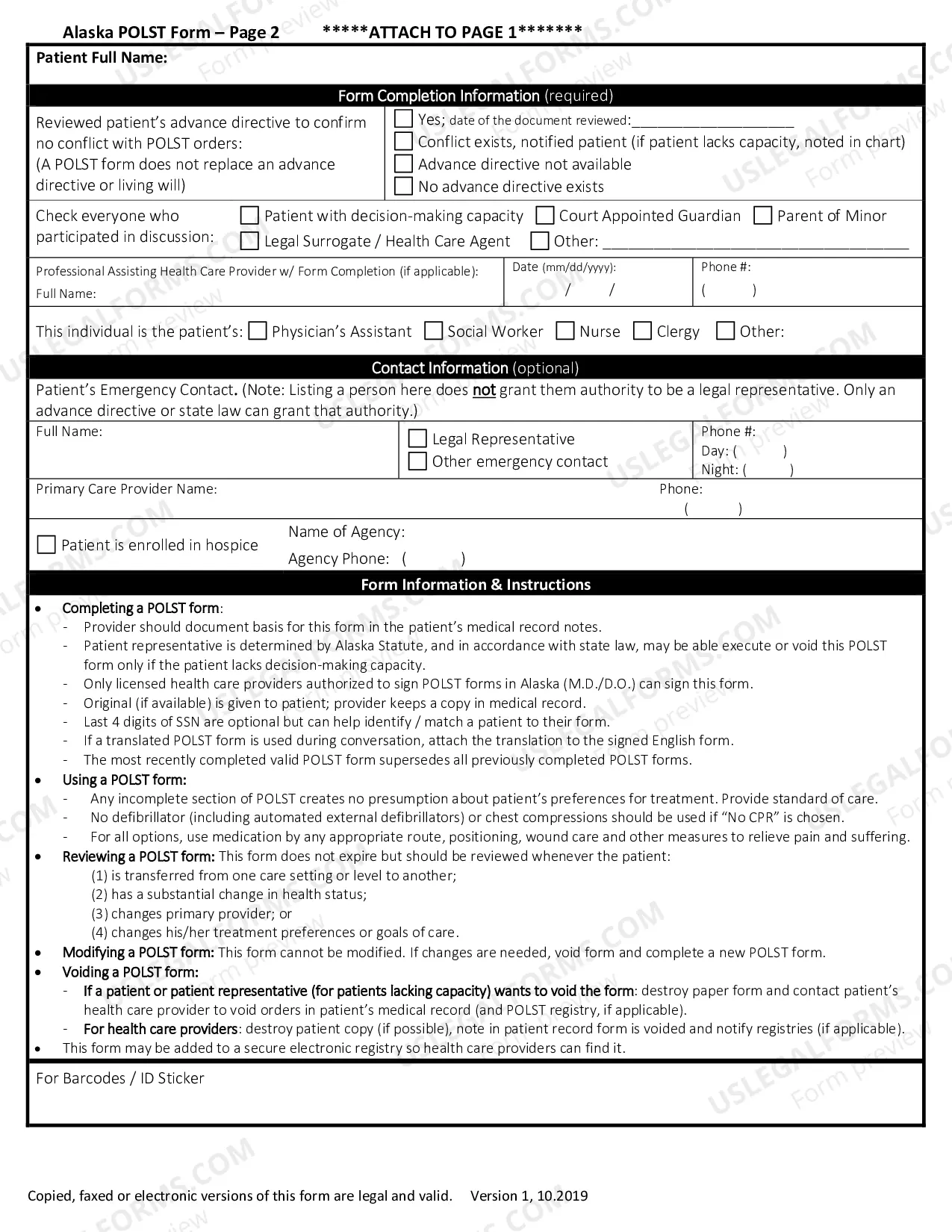 Preview Alaska Physician Orders for Life Sustaining Treatment