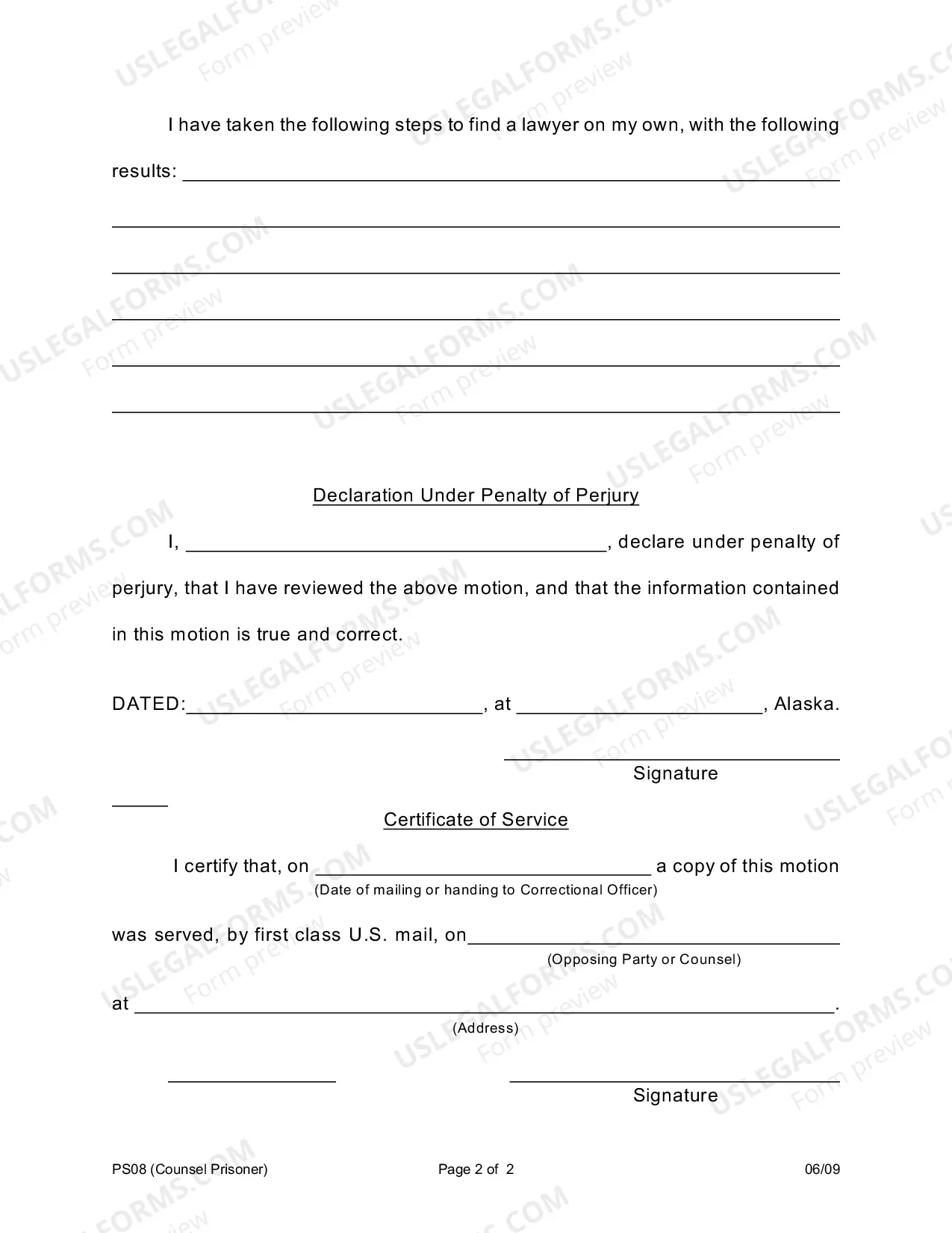 Preview Motion for Counsel (Prisoner)