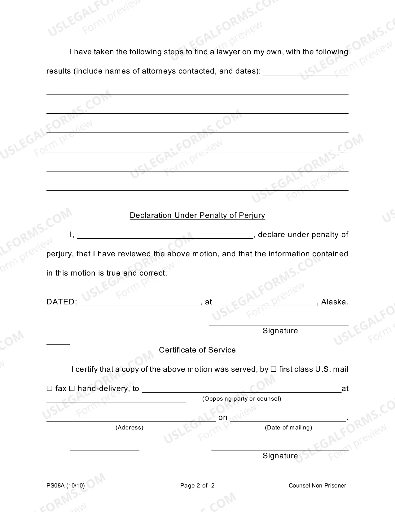 Preview Motion for Counsel (Non-Prisoner)