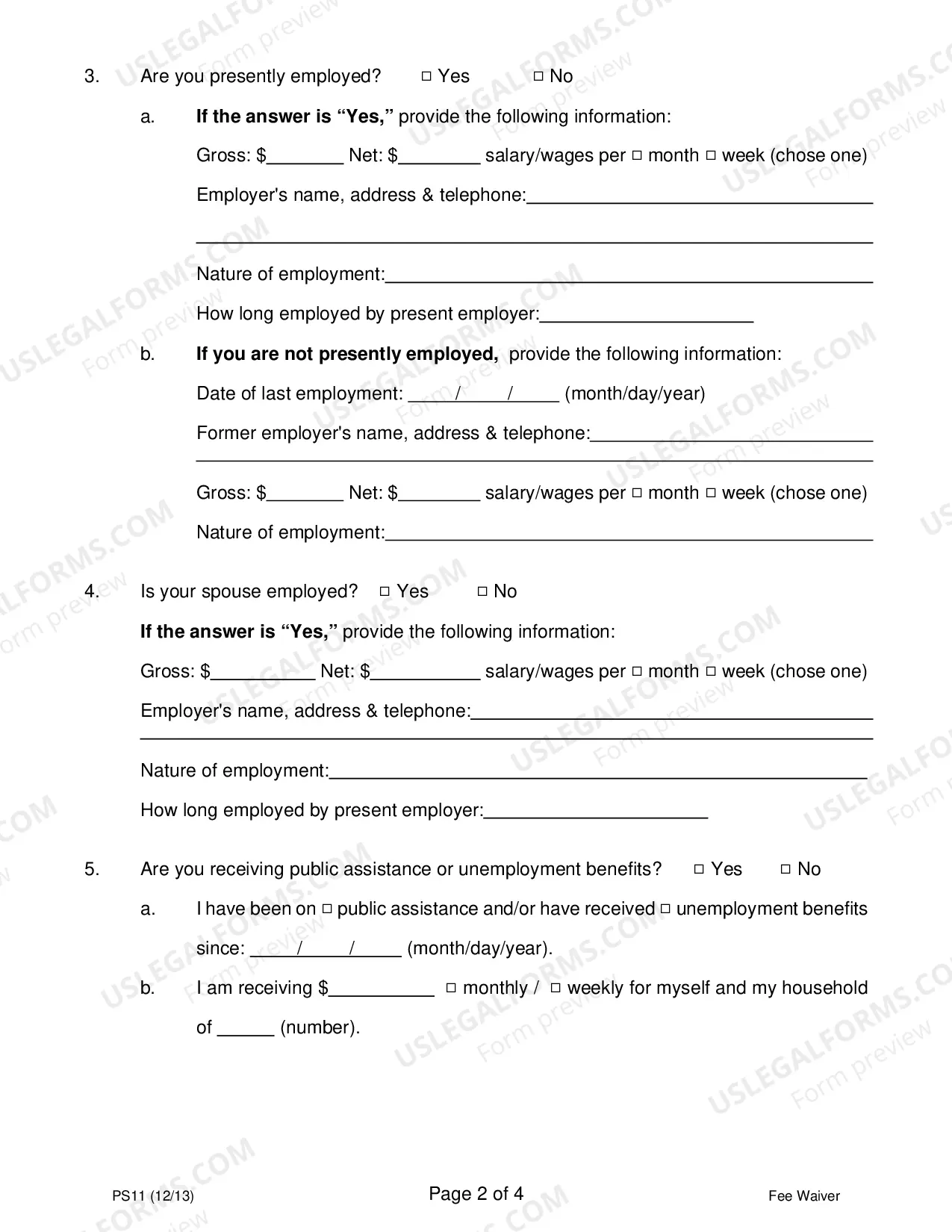 Preview Non-Prisoner IFP Form