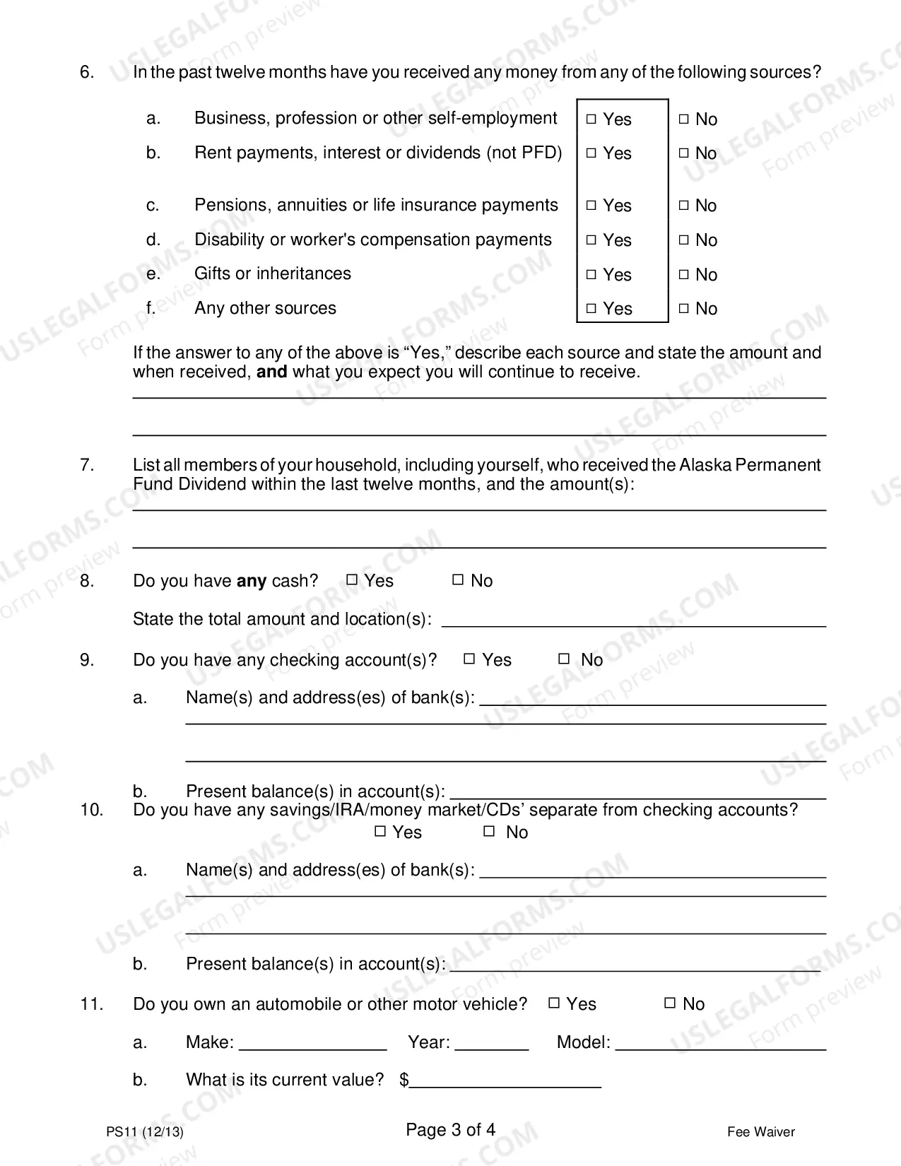 Preview Non-Prisoner IFP Form
