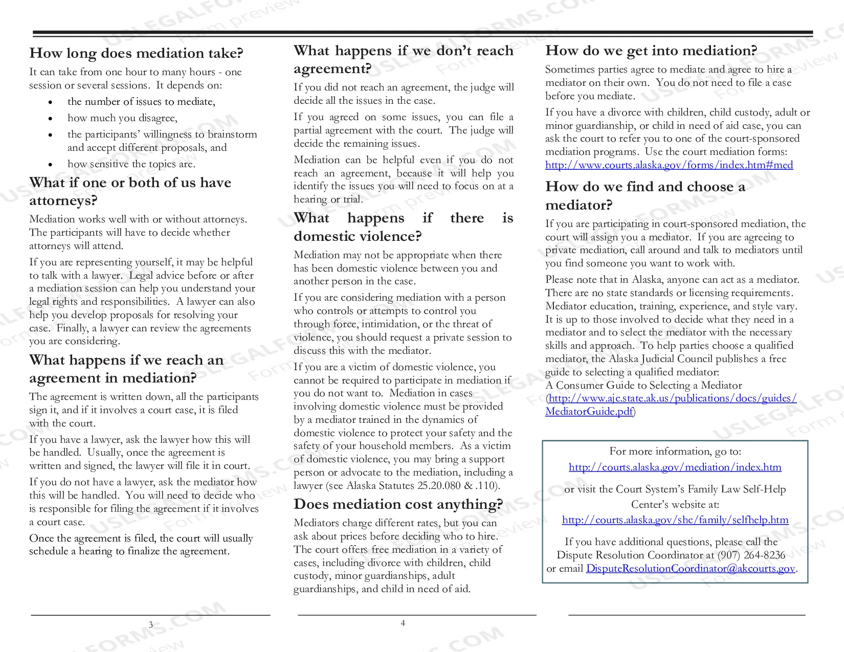 Preview Mediation Information