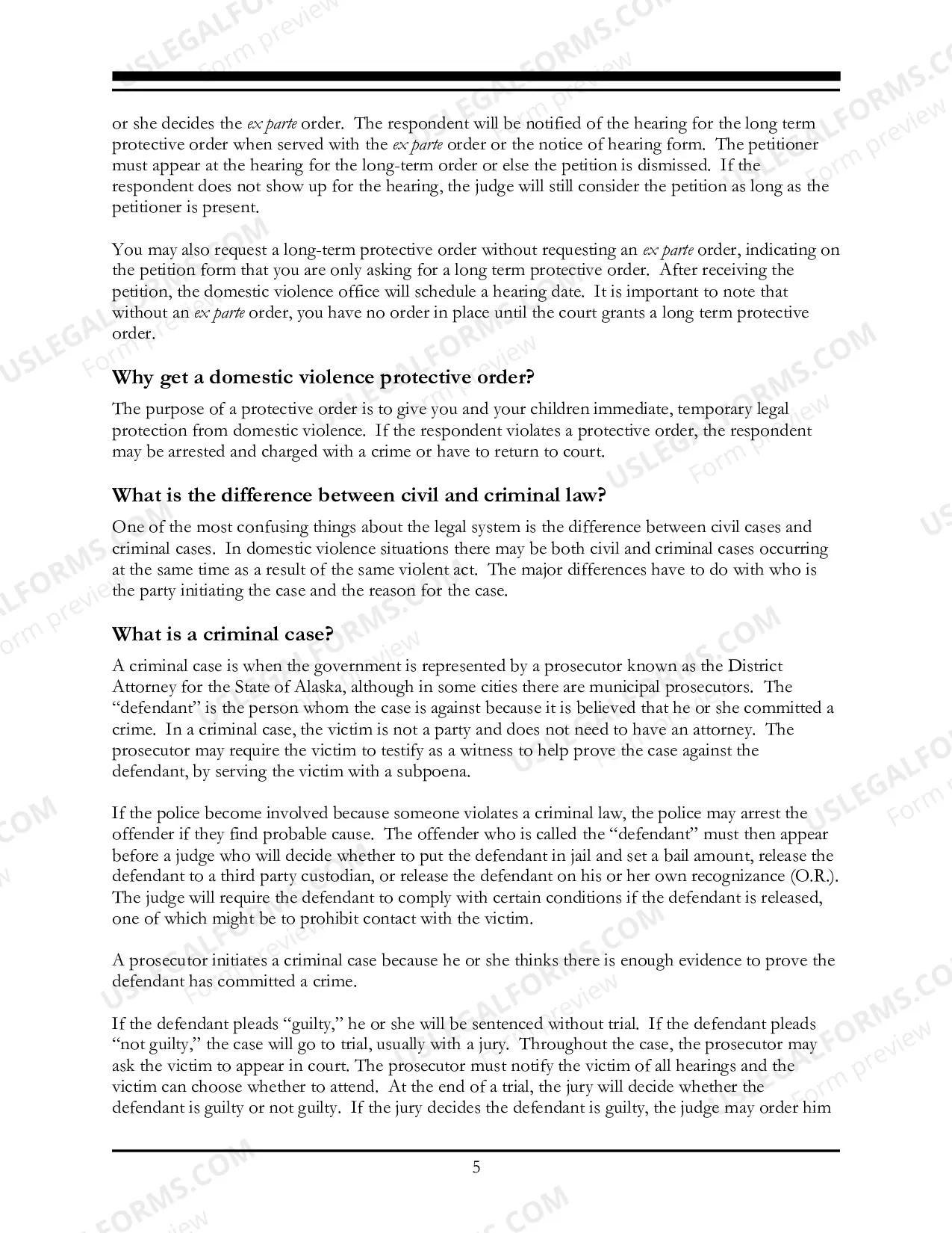 Preview How to Represent Yourself in Alaska's Domestic Violence Protective Order Process
