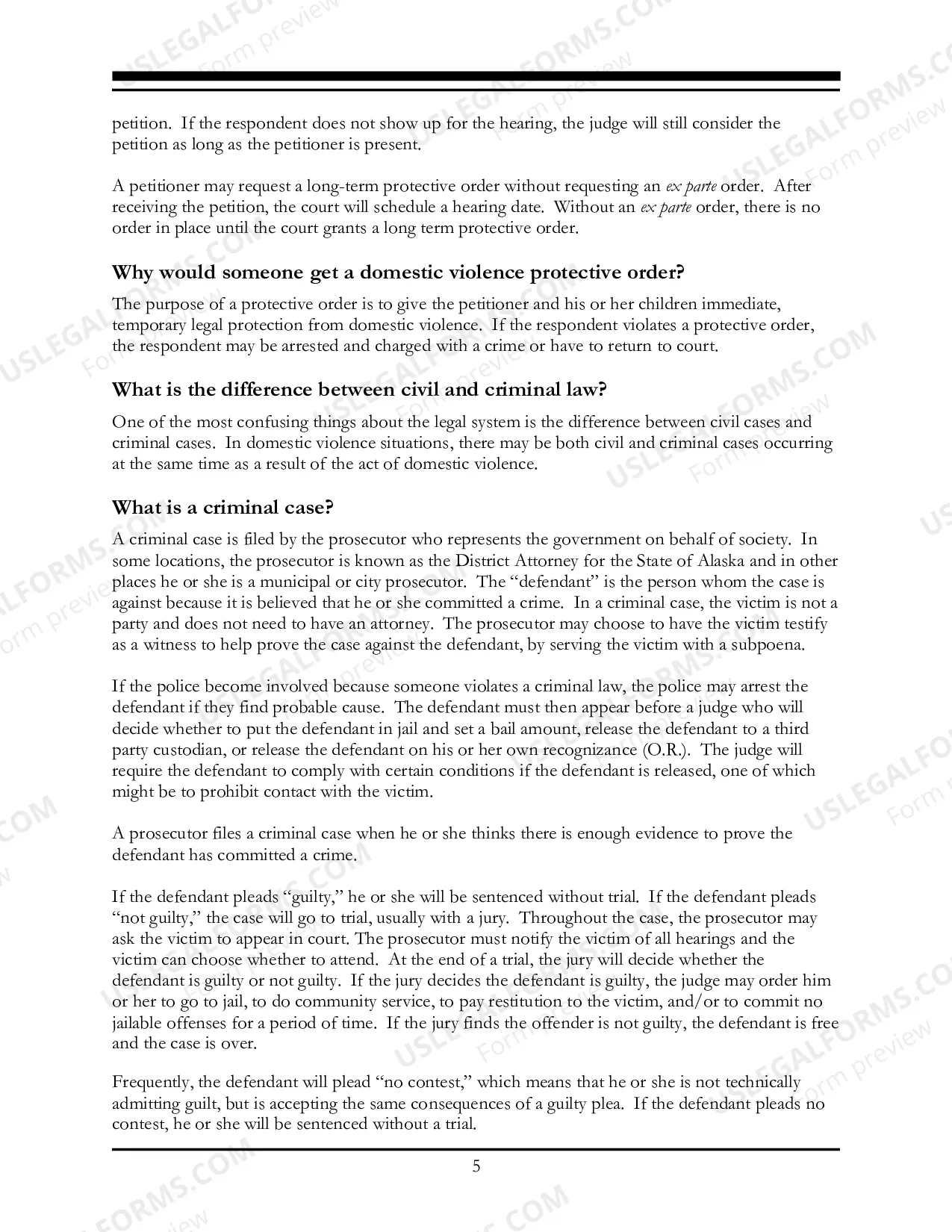 Preview What to Do When Someone Files a Domestic Violence Protective Order Against You