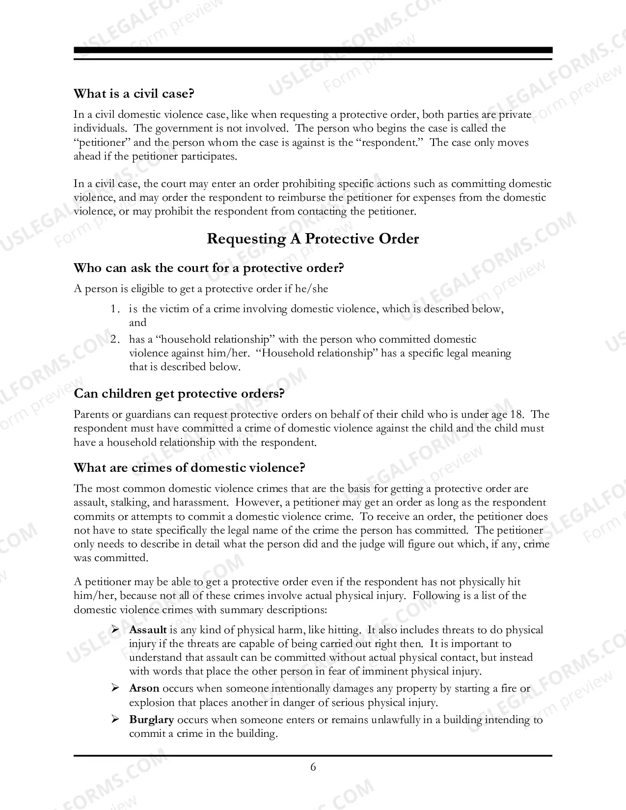 Preview What to Do When Someone Files a Domestic Violence Protective Order Against You