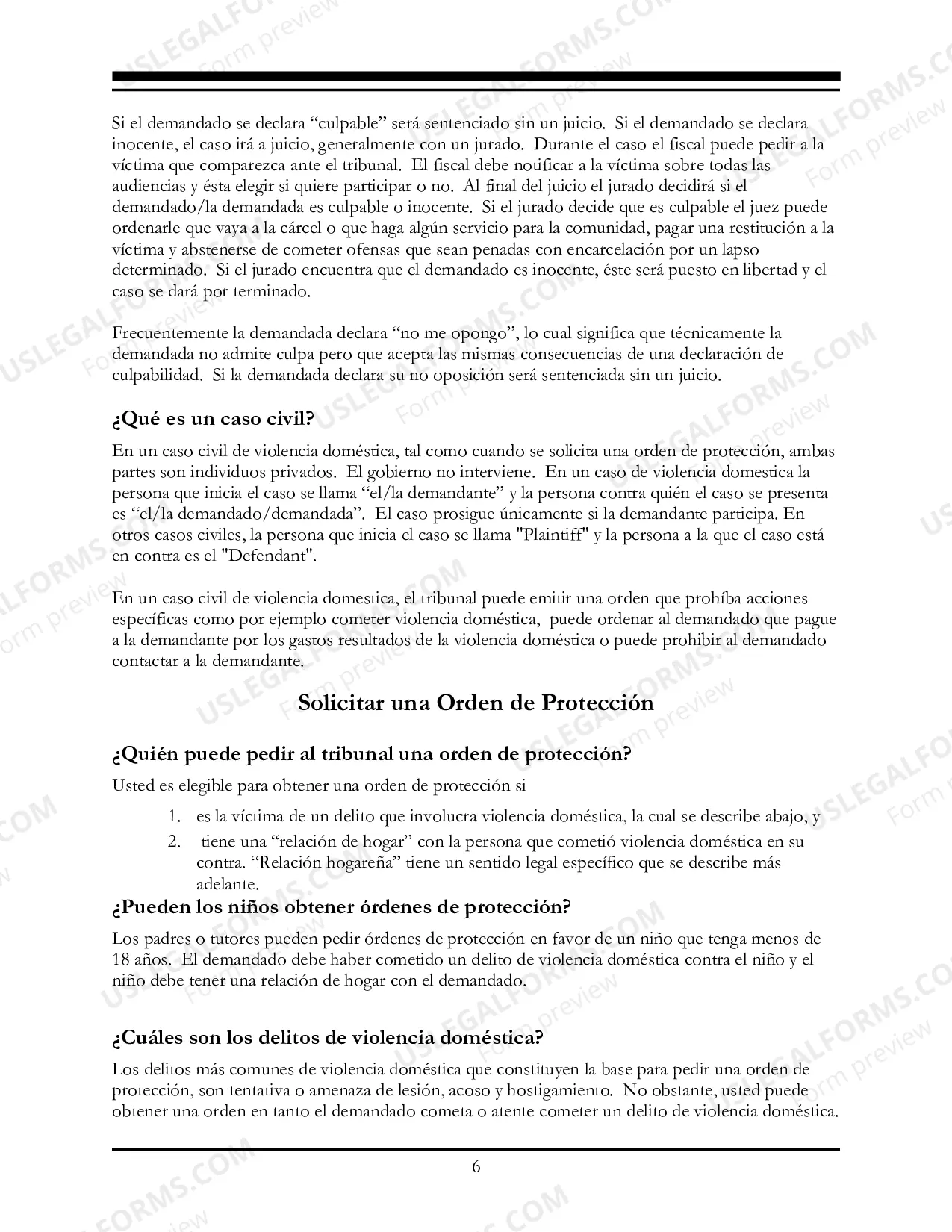 Preview Que Hacer Cuando Alguien Solicita Una Orden De Proteccion De Violencia Domestica Contra Usted
