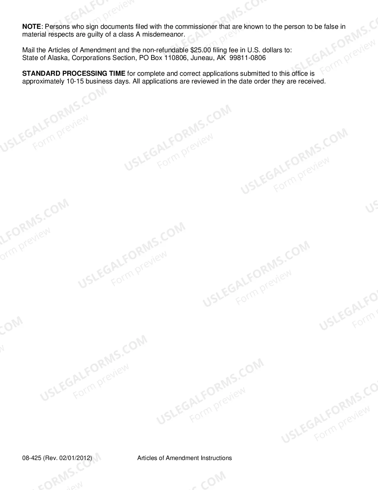 Preview Articles of Amendment (Domestic Professional Corporation)