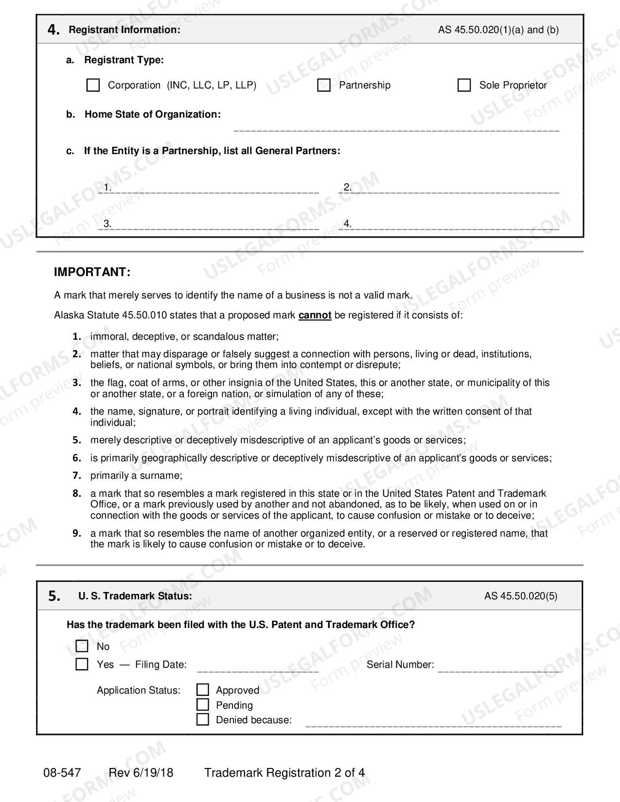 Preview Trademark Registration