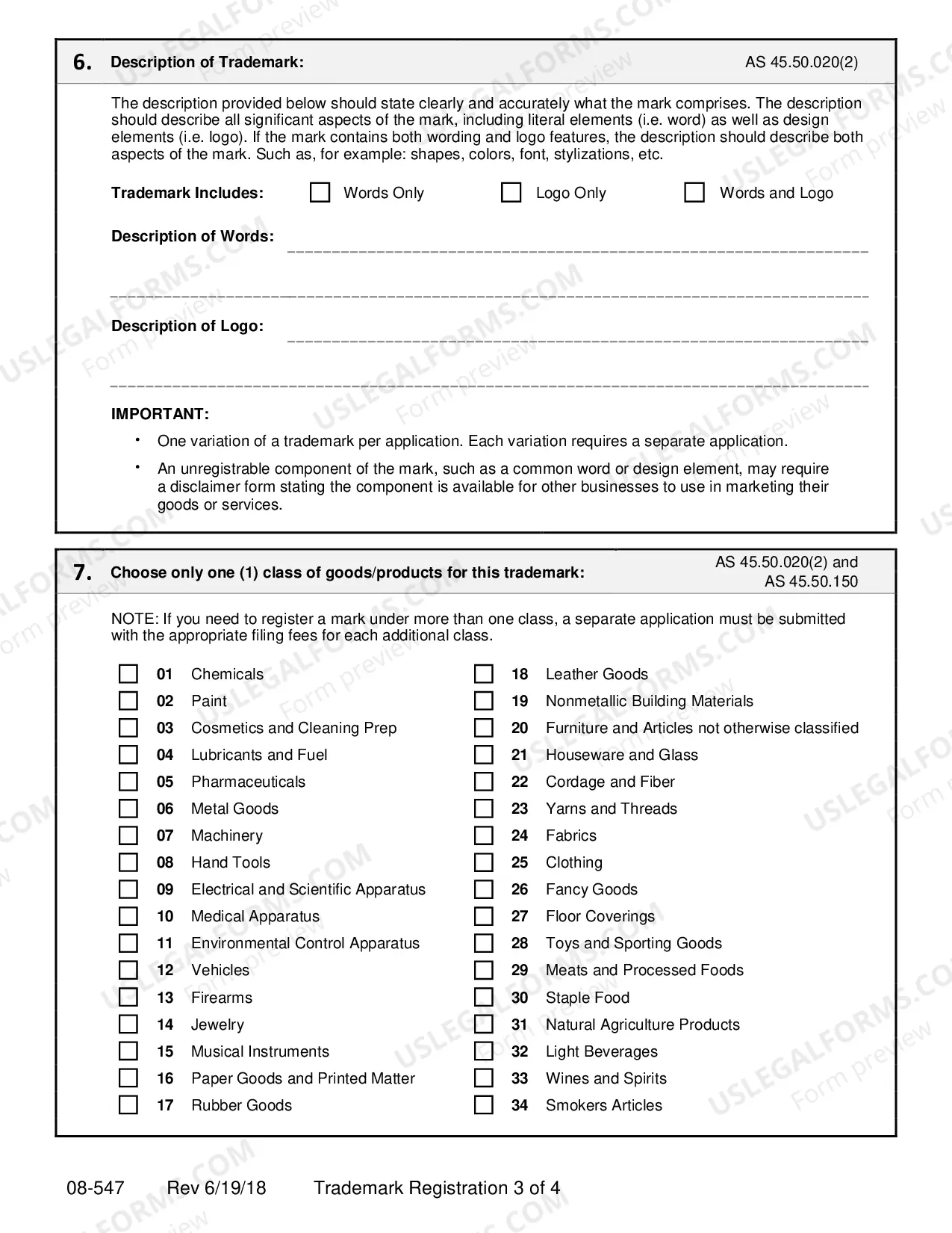 Preview Trademark Registration
