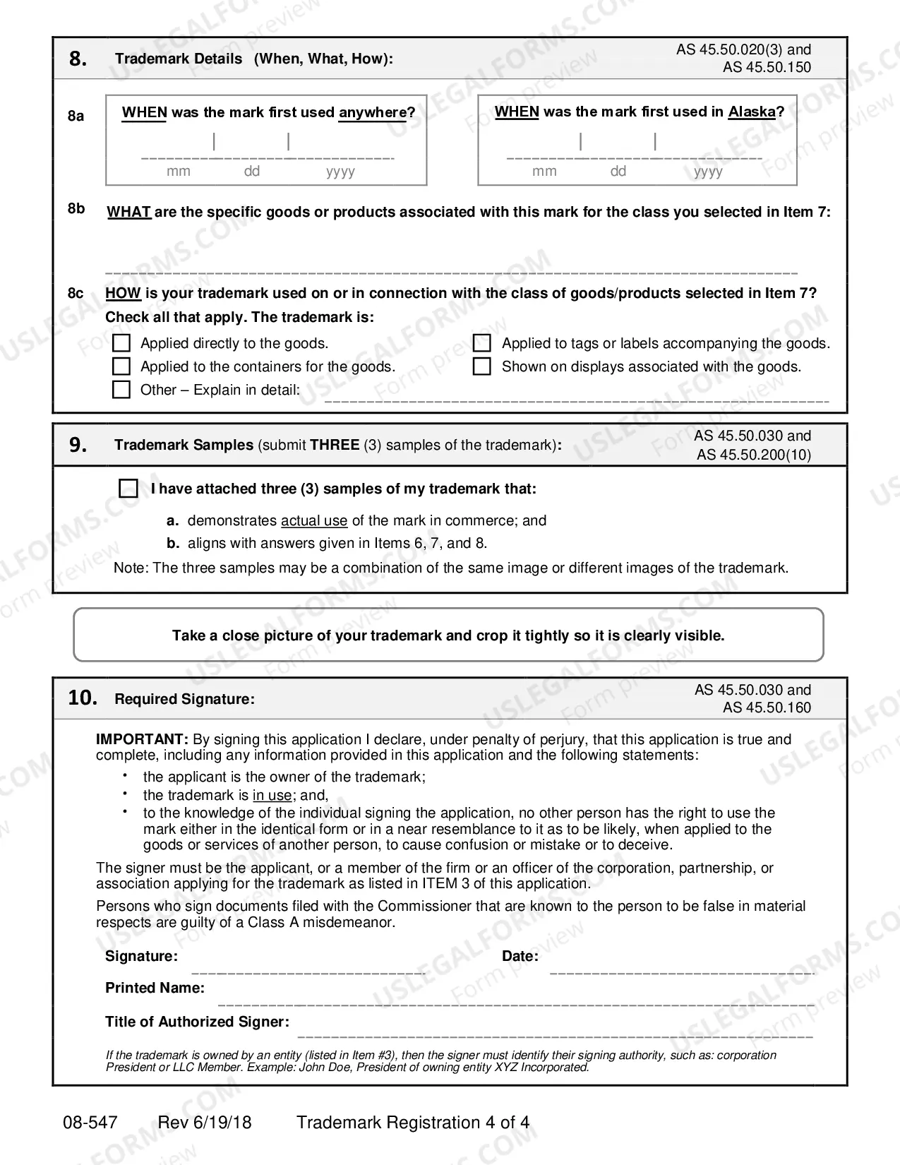 Preview Trademark Registration