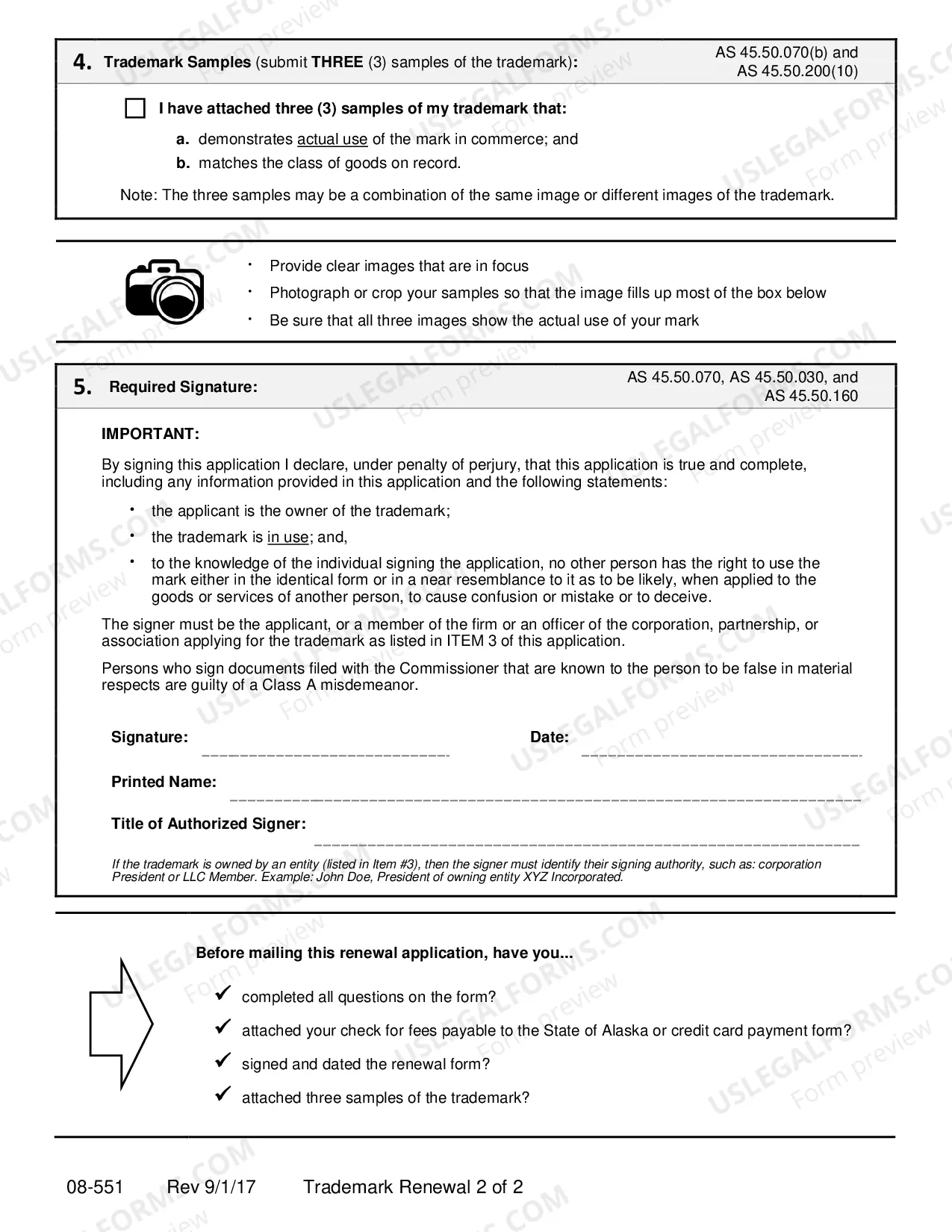 Preview Trademark Registration Renewal