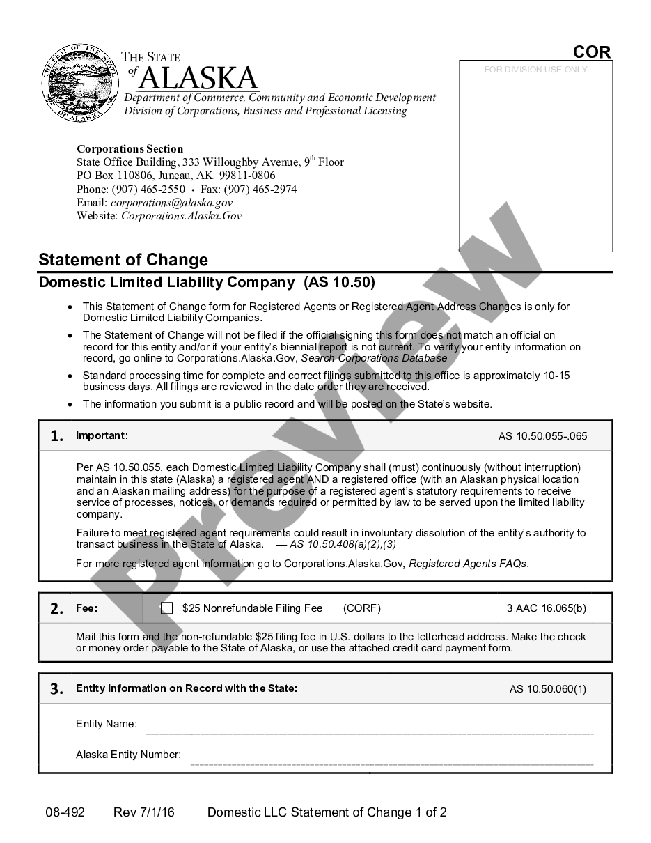 page 4 Alaska Change of Registered Agent preview