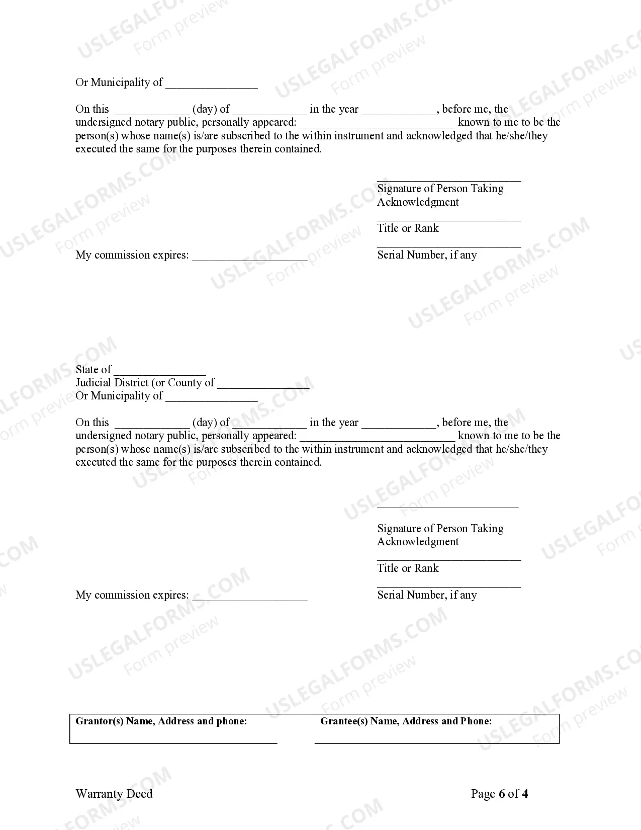 Preview Warranty Deed for Husband and Wife Converting Property from Tenants in Common to Joint Tenancy