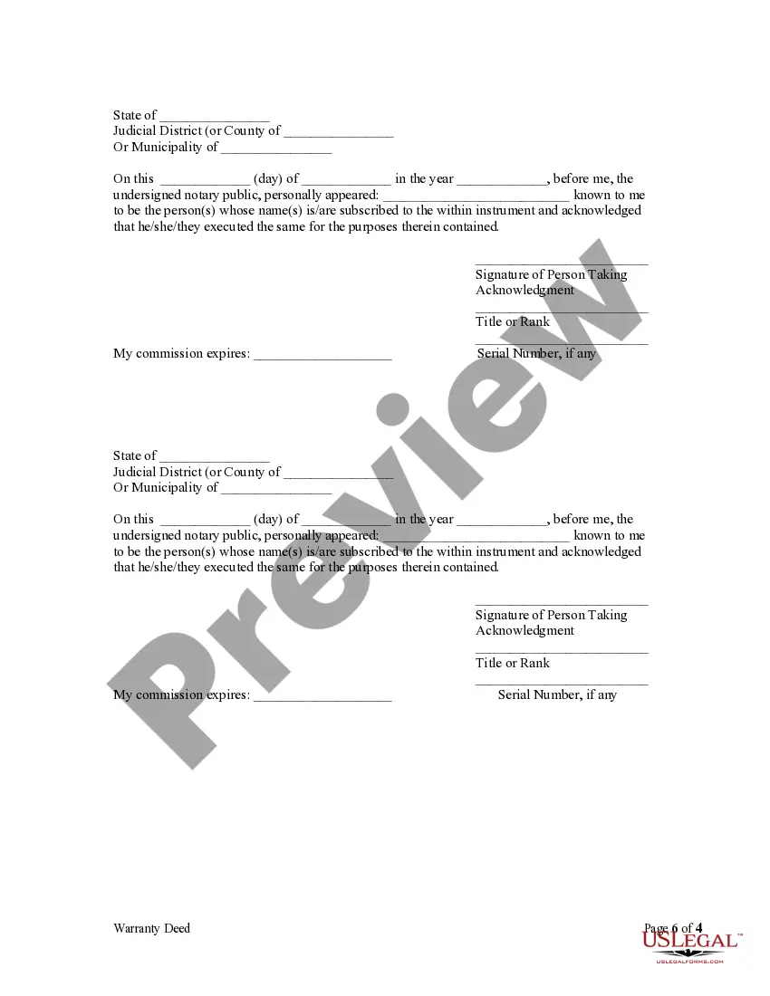 Preview Warranty Deed for Separate or Joint Property to Joint Tenancy