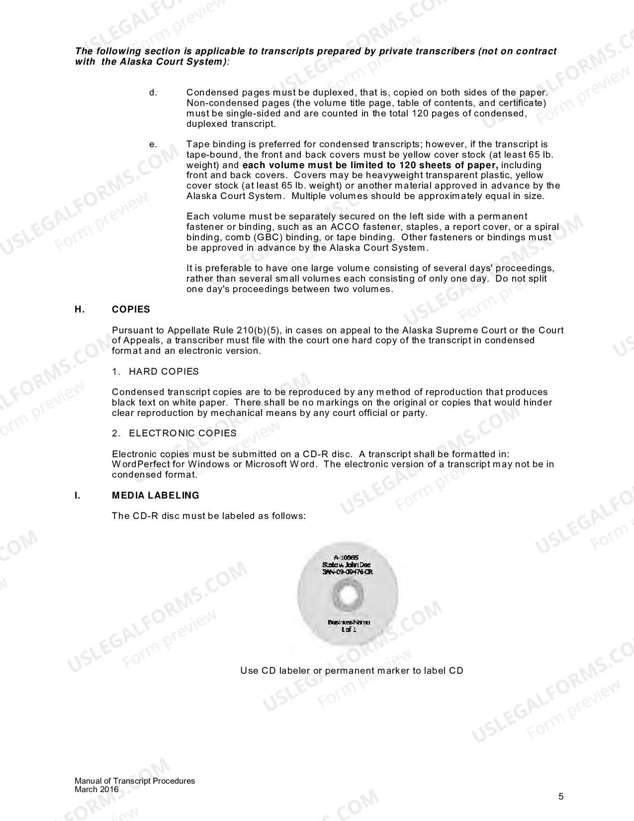 Preview Manual of Transcript Procedures and Appendices