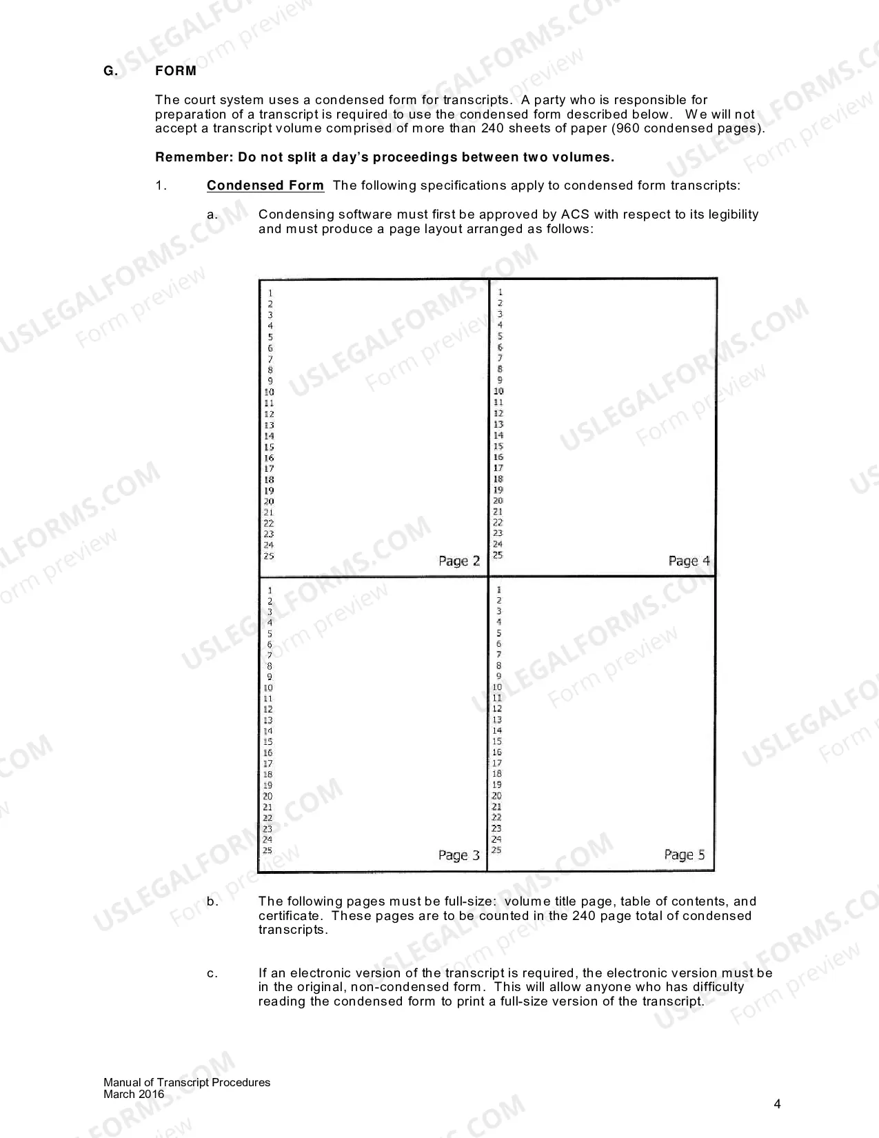 Preview Manual of Transcript Procedures and Appendices