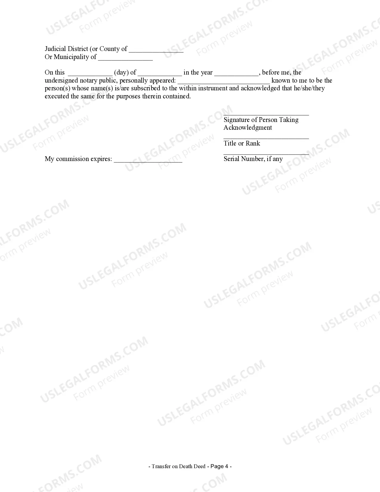 Preview Transfer on Death Deed or TOD - Beneficiary Deed for Individual to Two Individuals