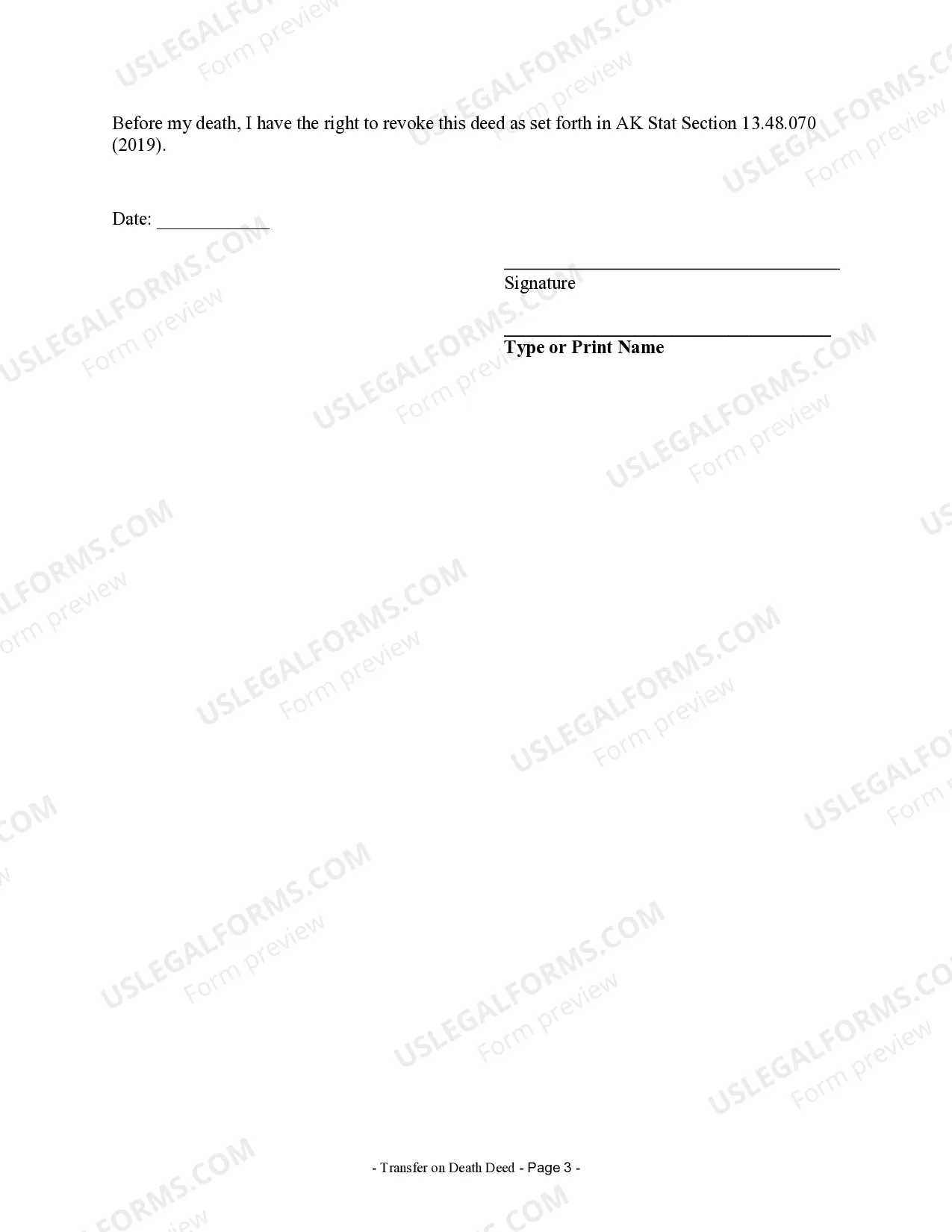 Preview Transfer on Death Deed or TOD - Beneficiary Deed for Individual to a Trust