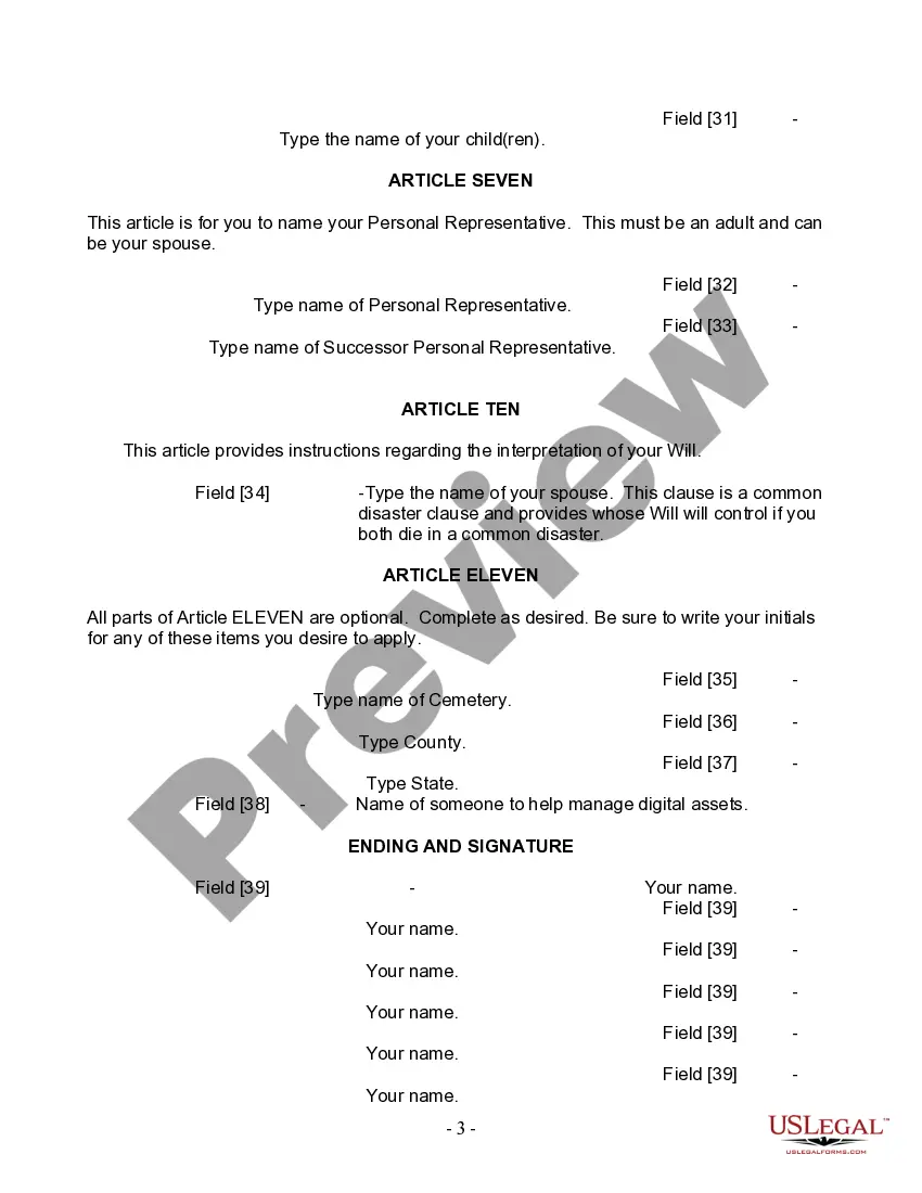 Preview Mutual Wills Package for Married Couple with Adult Children