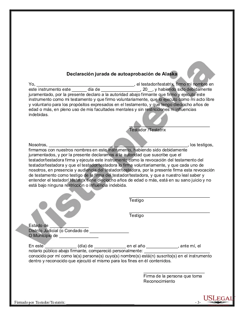 Preview Revocación por escrito del testamento