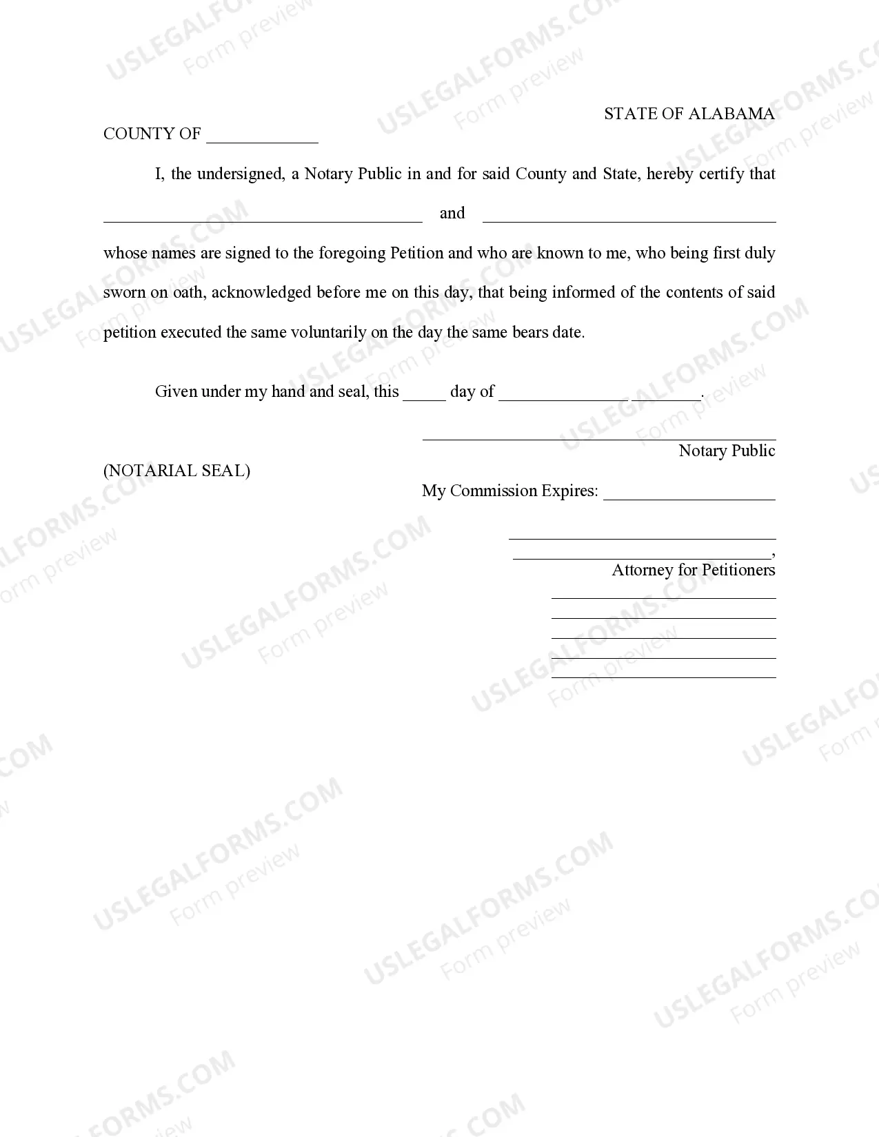 Preview Petition for Adoption