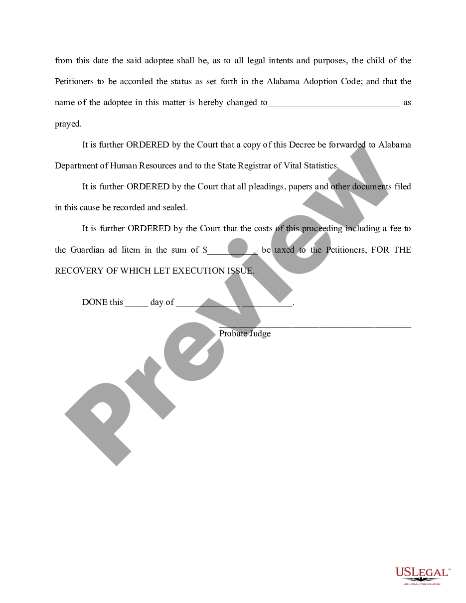page 1 Final Decree of Adoption preview