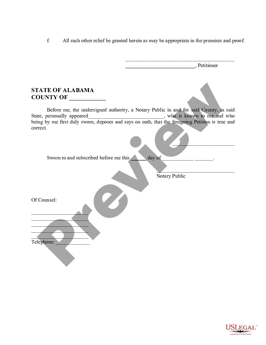 alabama guardianship nomination paper